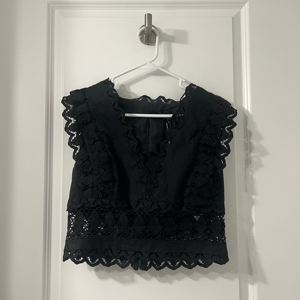 Endless Rose Black Neck Lace Crop Top✨Final Drop✨
